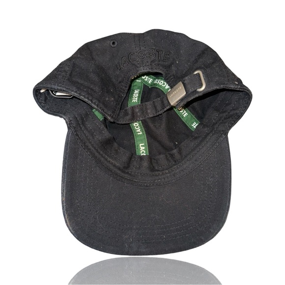 Lacoste: Unisex Black Casual Adjustable Dad Hat: OSFM: GUC: Preppy Style - Picture 3 of 4